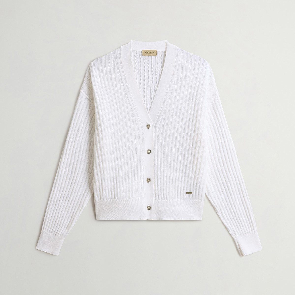 Cardigan in cotone lavorata
