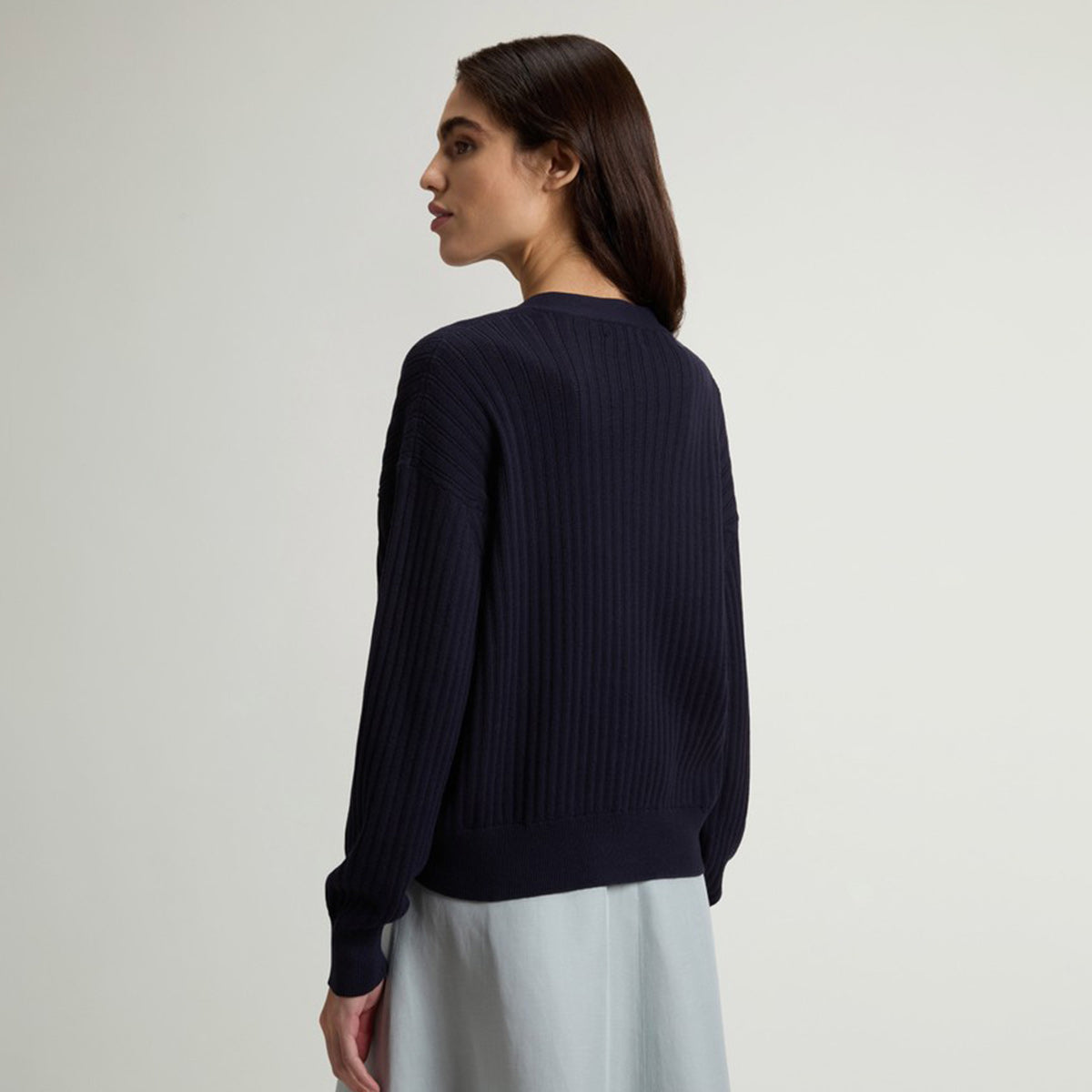 Cardigan in cotone lavorata