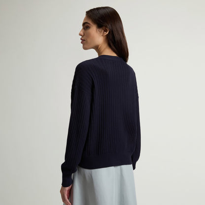 Cardigan in cotone lavorata