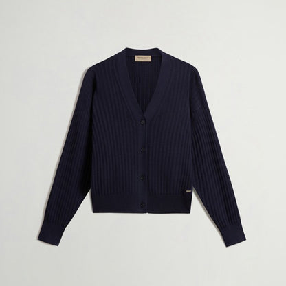 Cardigan in cotone lavorata