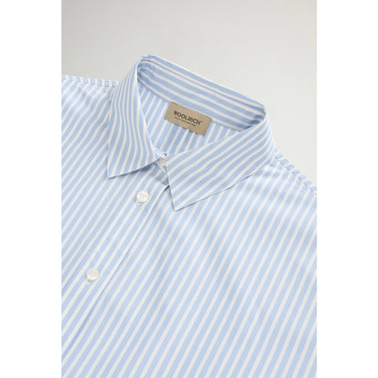 Blusa in popeline di cotone a righe