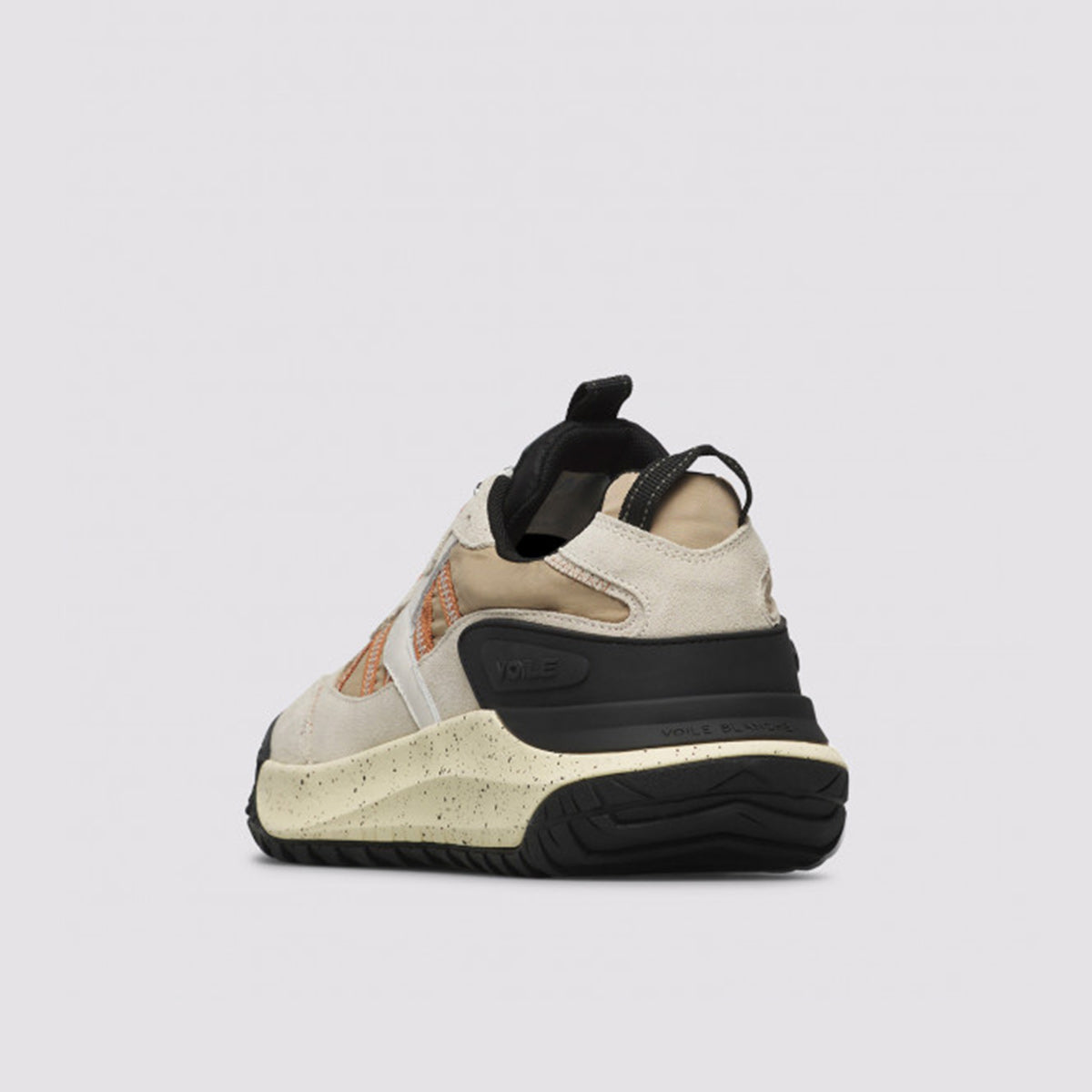 Sneaker in pelle e tessuto