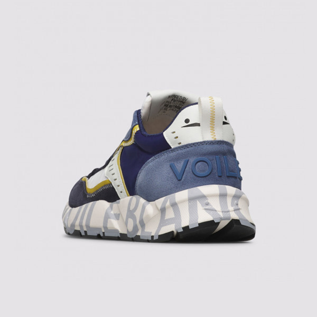 Sneaker in pelle e tessuto