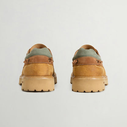 Mocassini in misto camoscio e nabuk