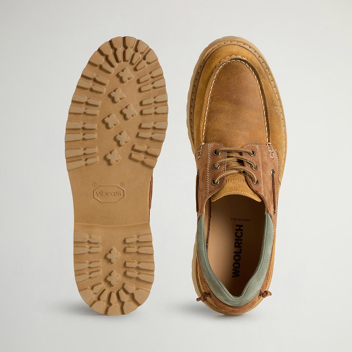 Mocassini in misto camoscio e nabuk