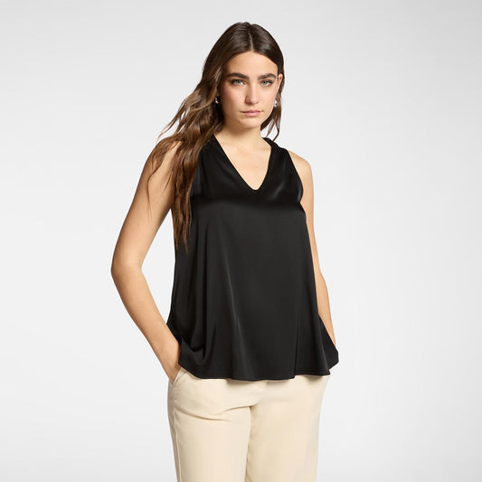Top in raso di viscosa