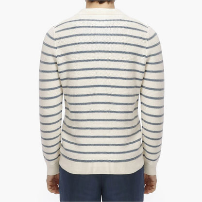 Maglia colletto a polo in cotone a righe