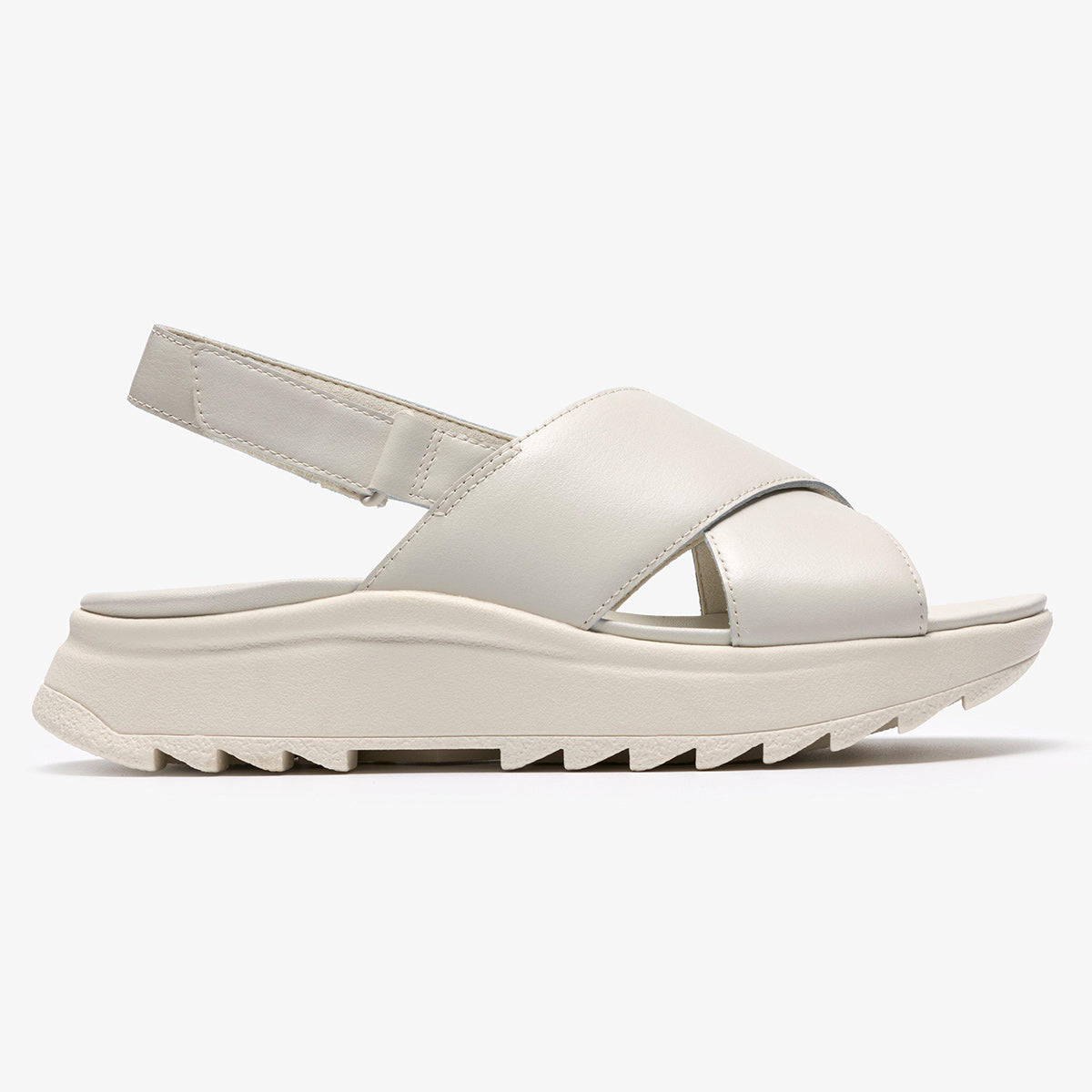 Sandalo in pelle bianca