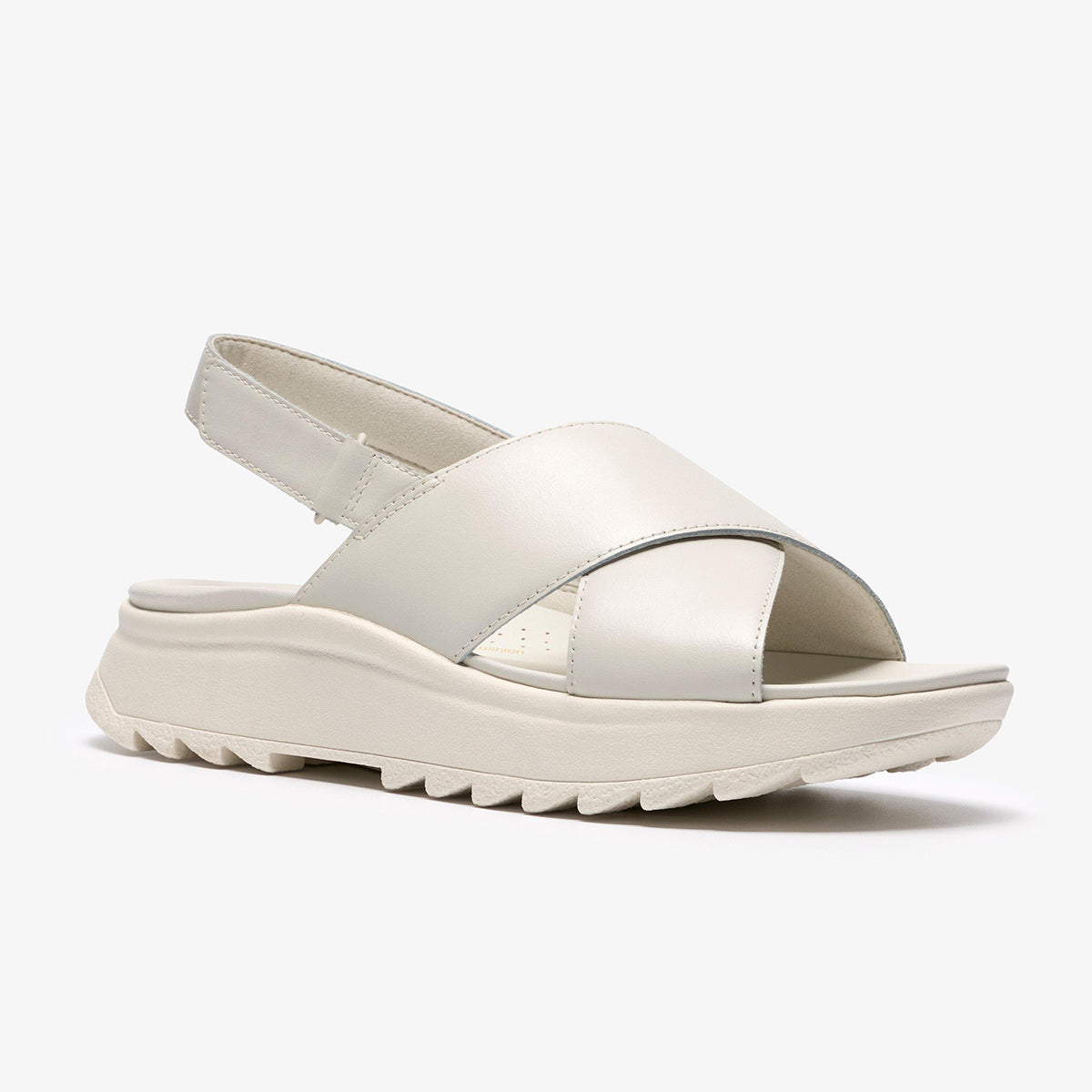 Sandalo in pelle bianca