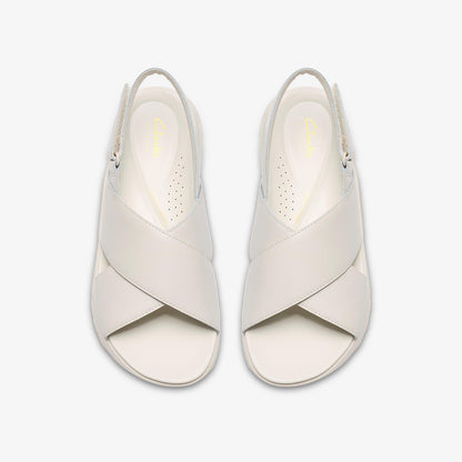 Sandalo in pelle bianca