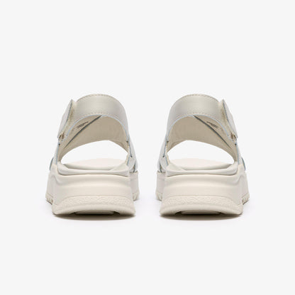 Sandalo in pelle bianca