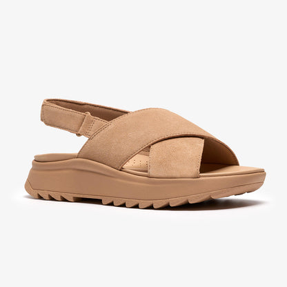 Sandalo in pelle camoscio