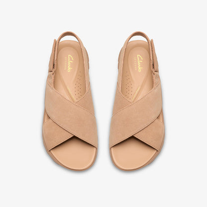 Sandalo in pelle camoscio