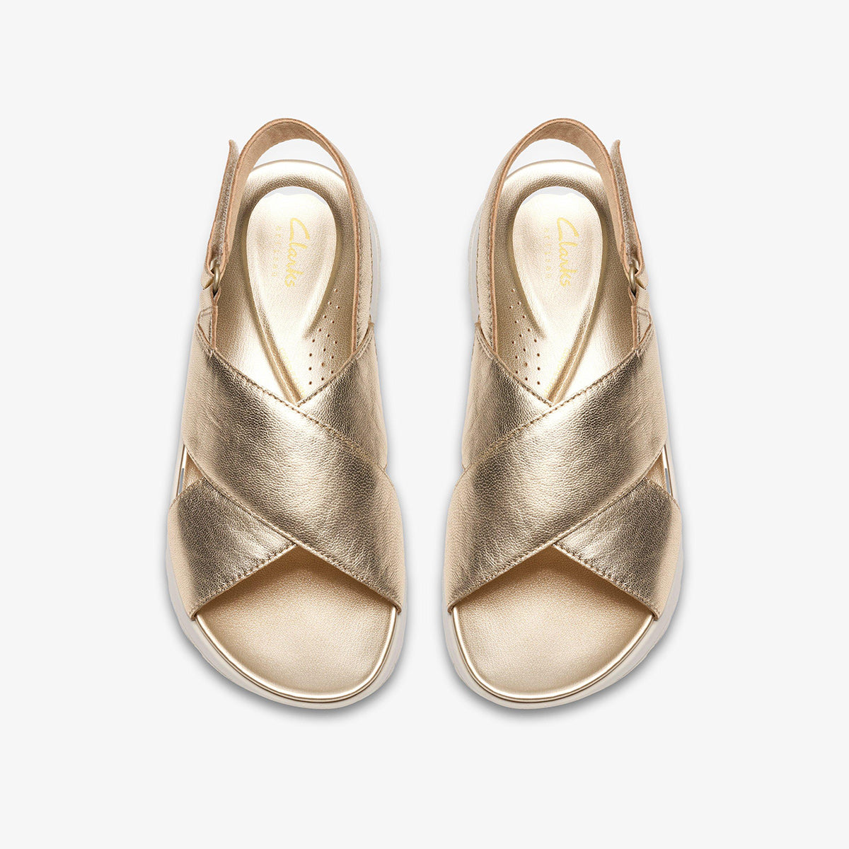 Sandalo in pelle oro