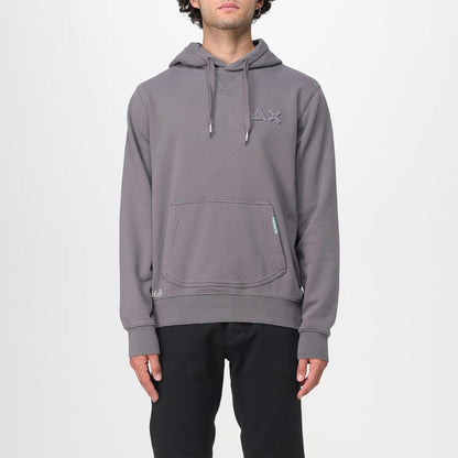 Felpa in cotone vintage con cappuccio