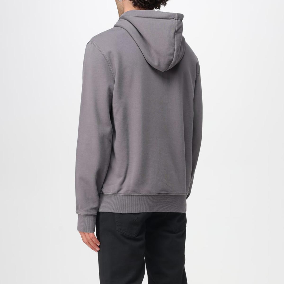 Felpa in cotone vintage con cappuccio