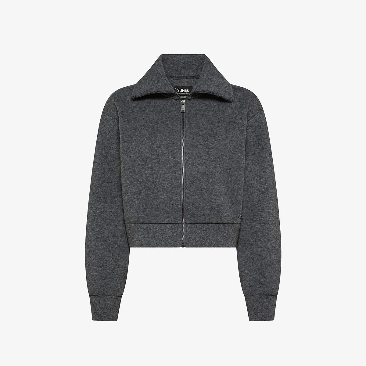 Felpa in cotone con zip