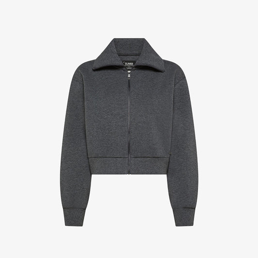 Felpa in cotone con zip