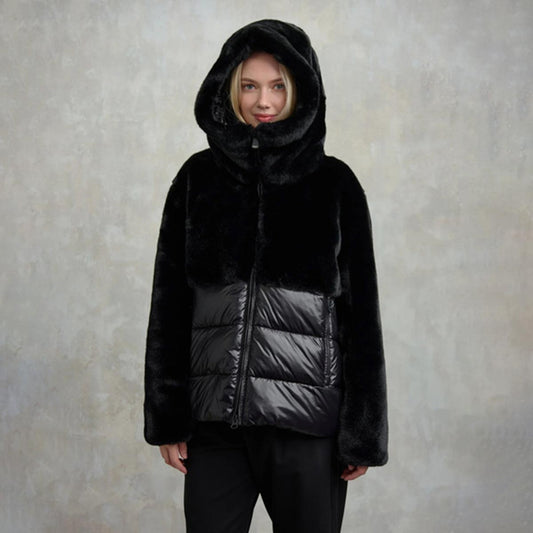 Piumino in eco pelliccia