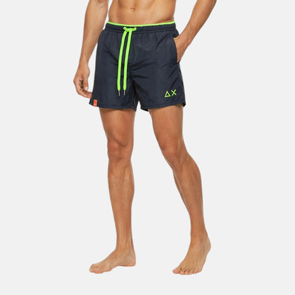 Boxer mare blu con banda fluo