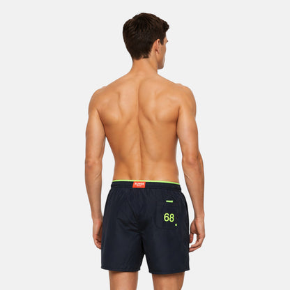 Boxer mare blu con banda fluo