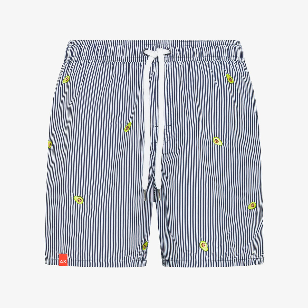 Boxer mare a righe con ricami