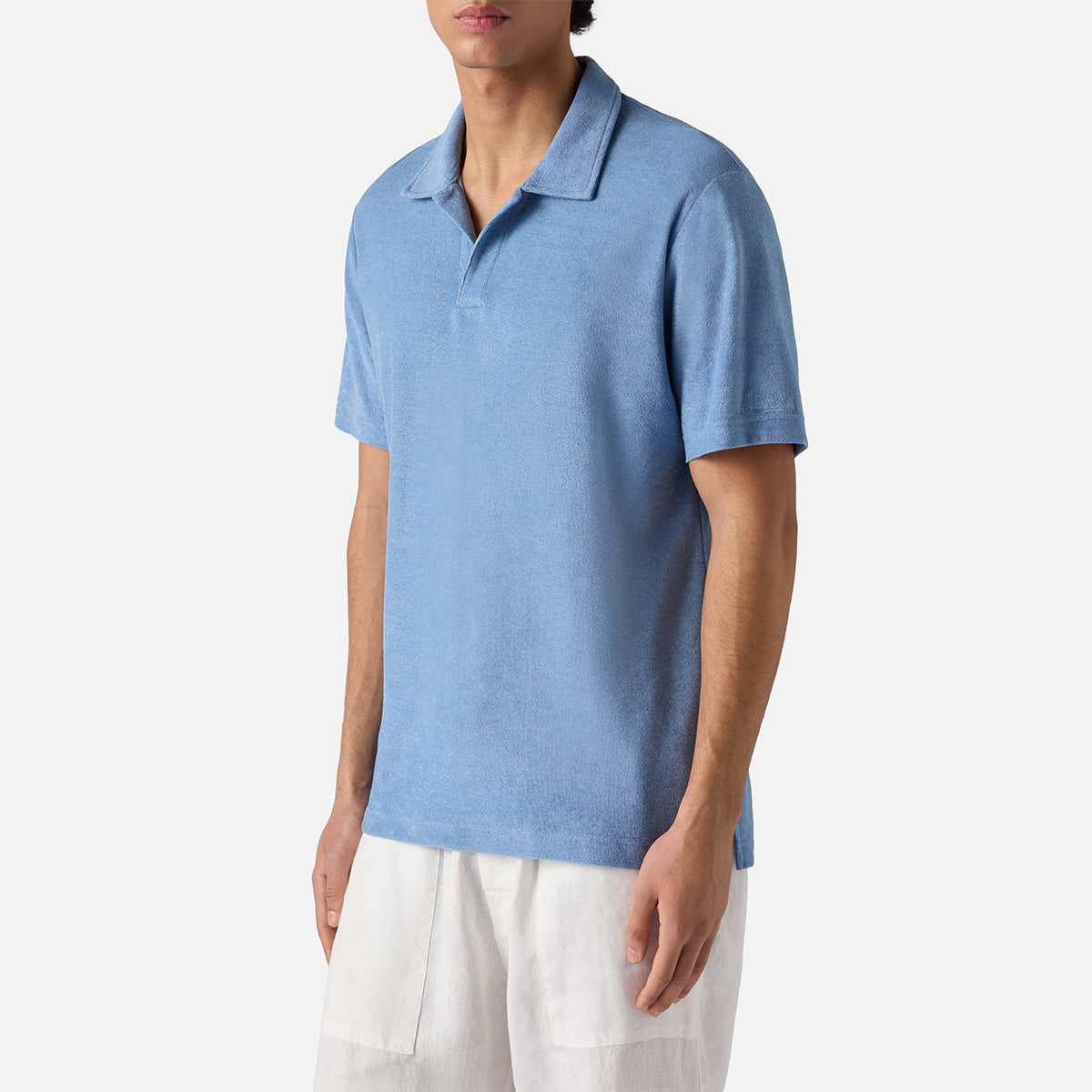 Polo in spugna senza bottoni