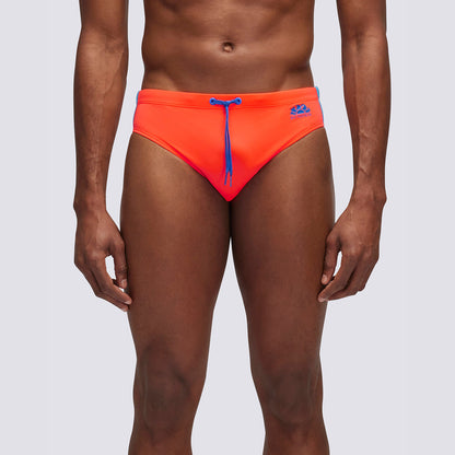 Slip mare arancio fluo con banda