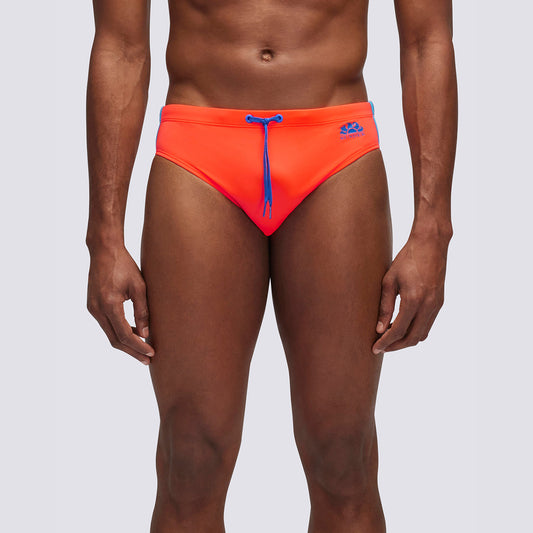 Slip mare arancio fluo con banda