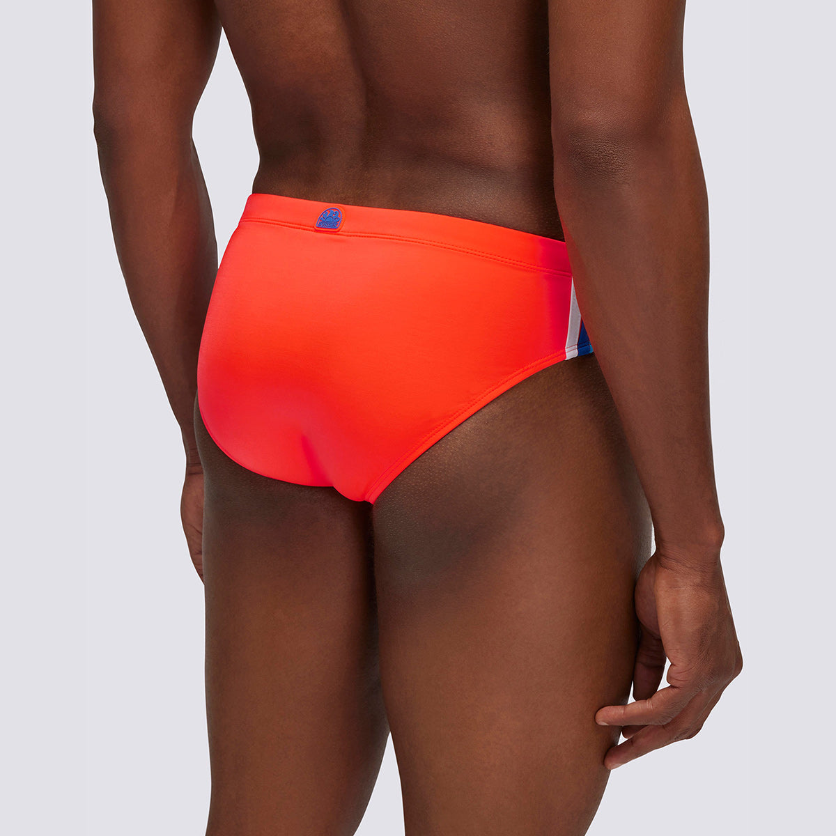 Slip mare arancio fluo con banda