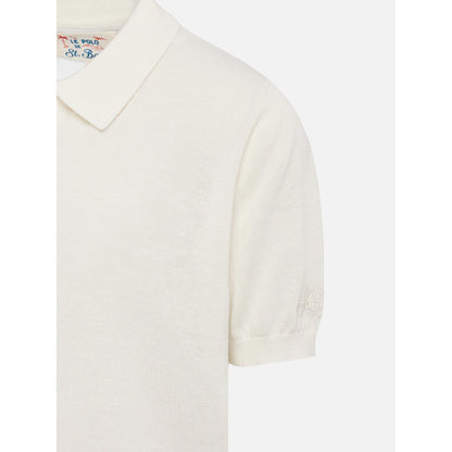 Polo senza bottoni in maglia di cotone