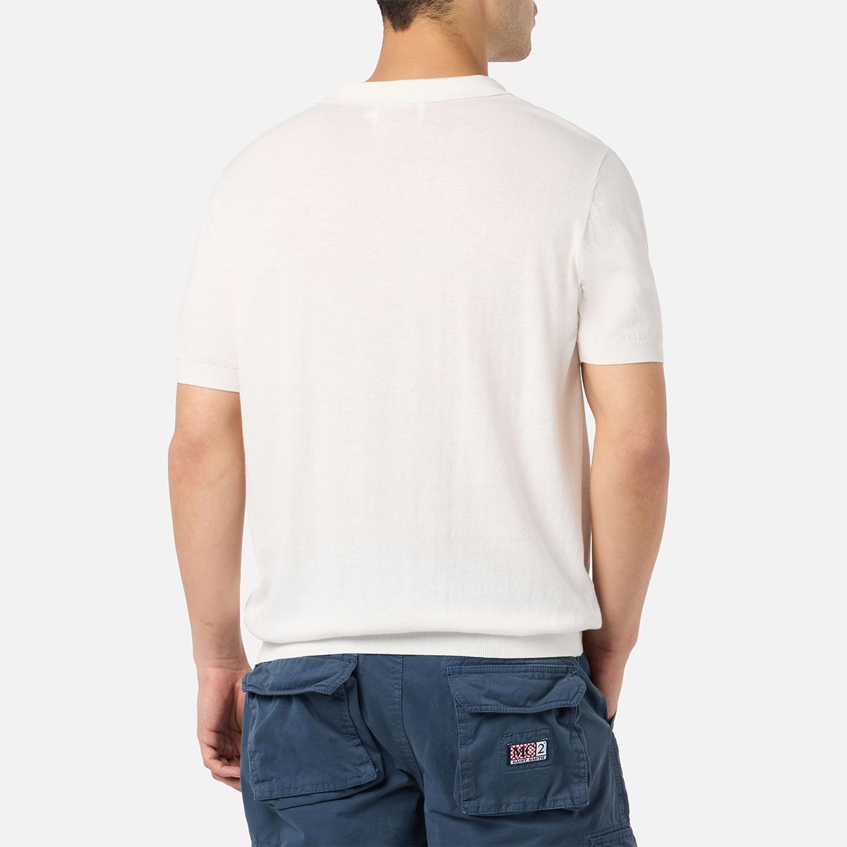 Polo senza bottoni in maglia di cotone