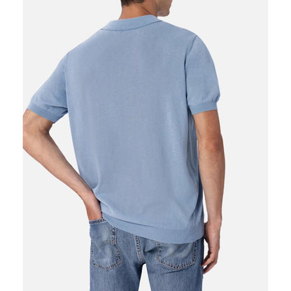 Polo senza bottoni in maglia di cotone