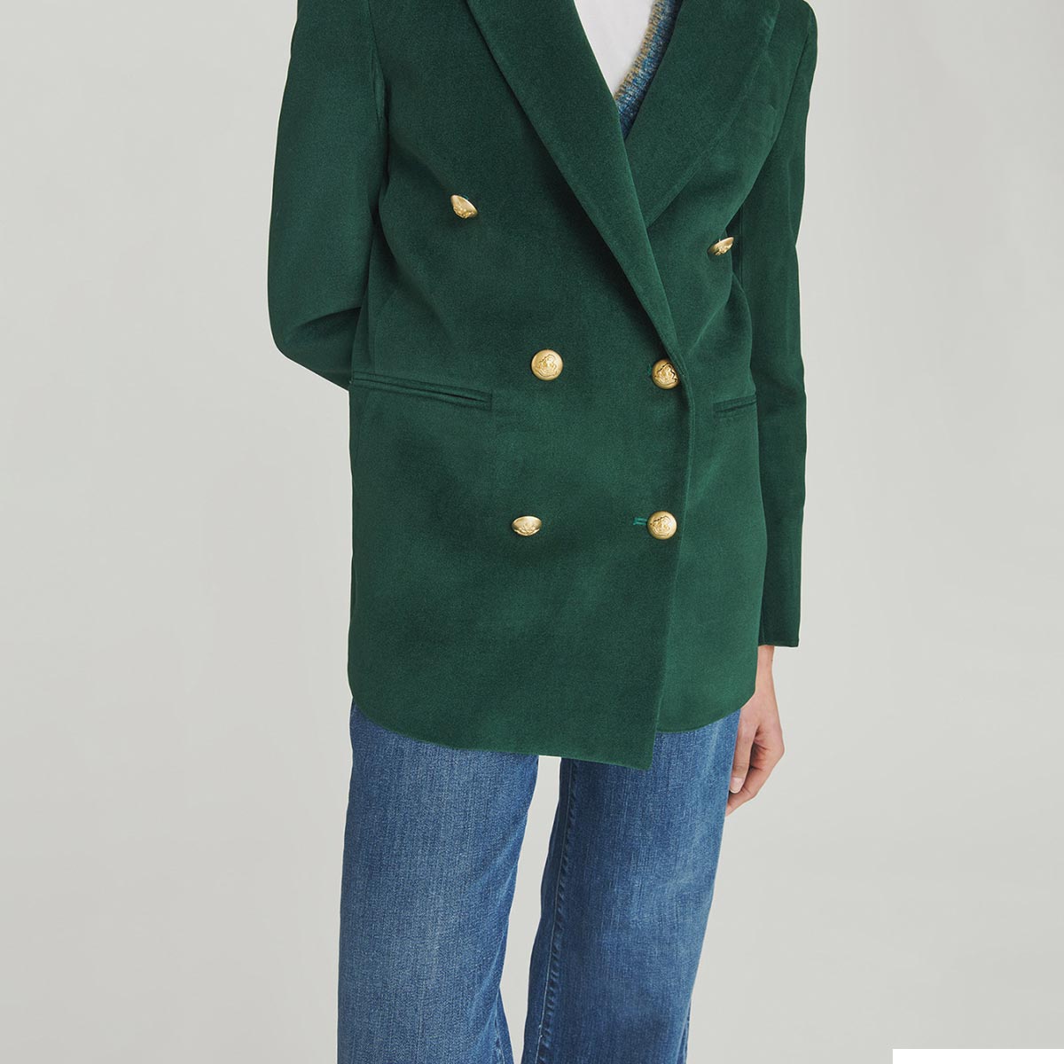 Blazer doppio petto in velluto