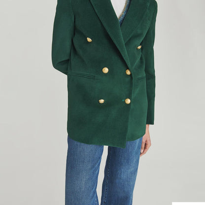 Blazer doppio petto in velluto