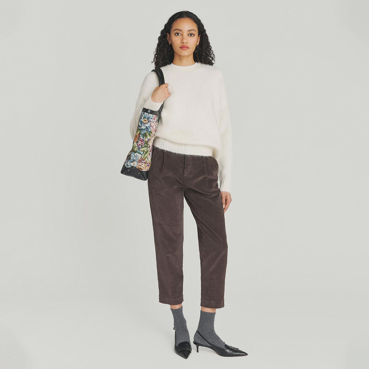 Maglione giro collo in Alpaca