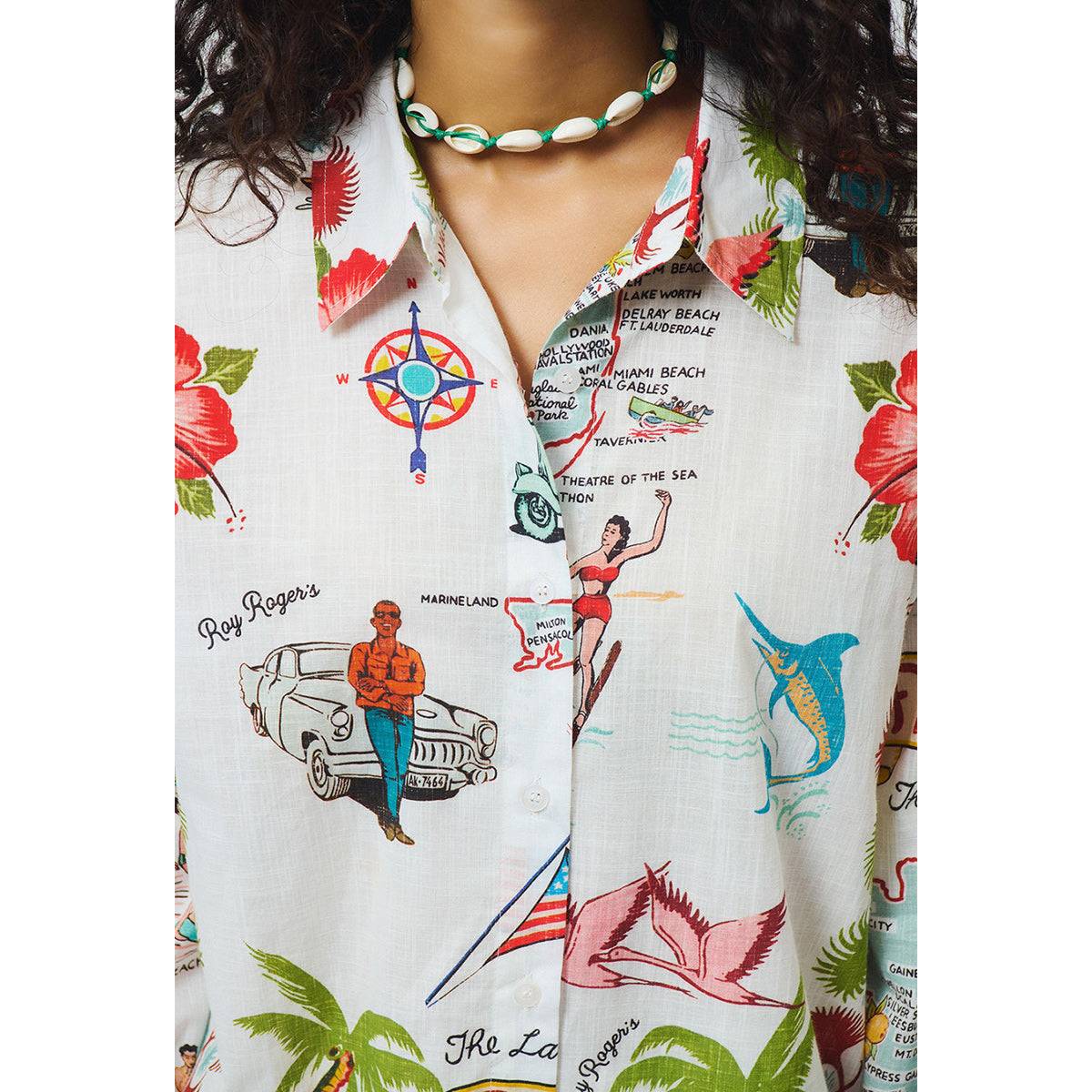 Camicia a fantasia in cotone