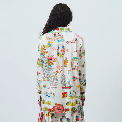 Camicia a fantasia in cotone