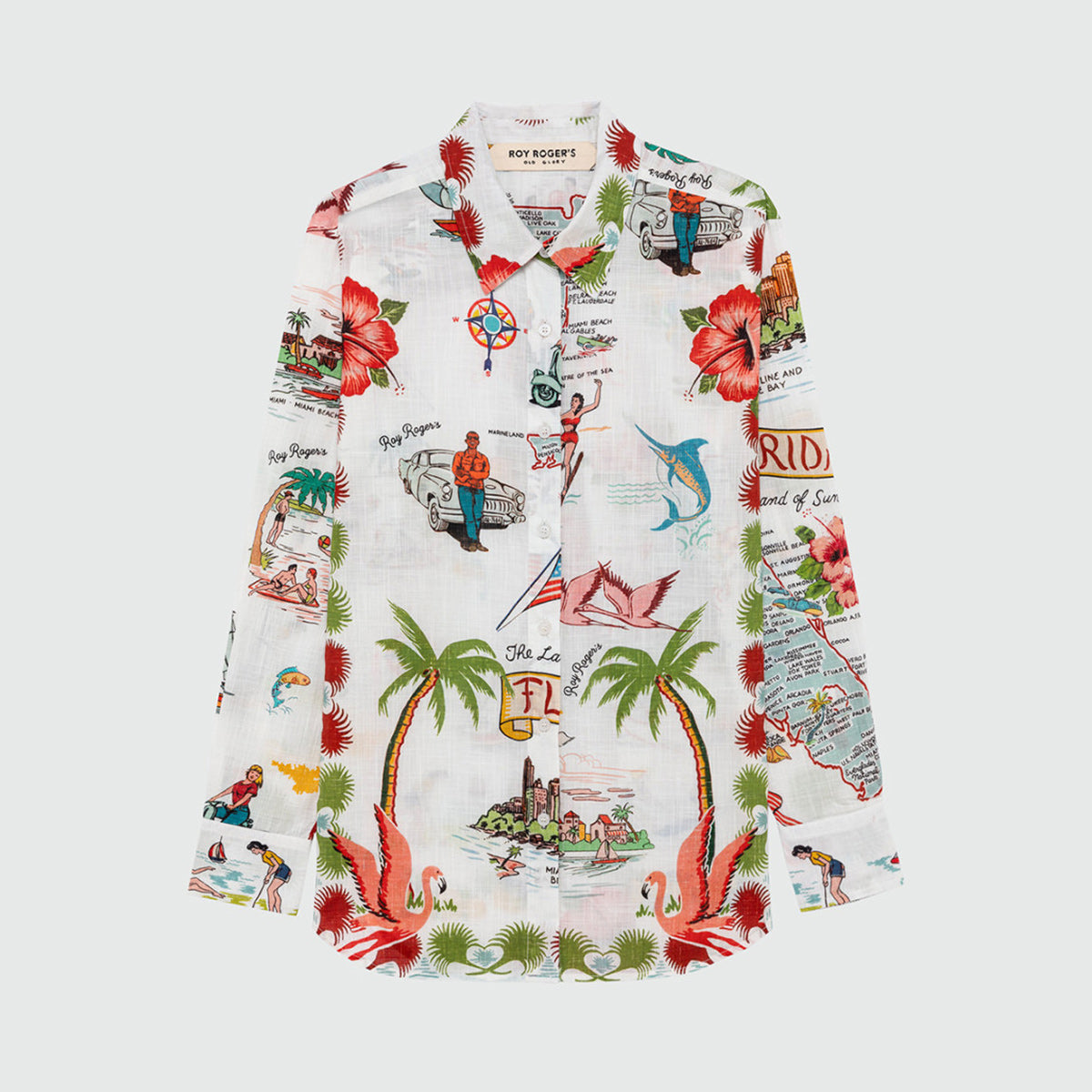 Camicia a fantasia in cotone