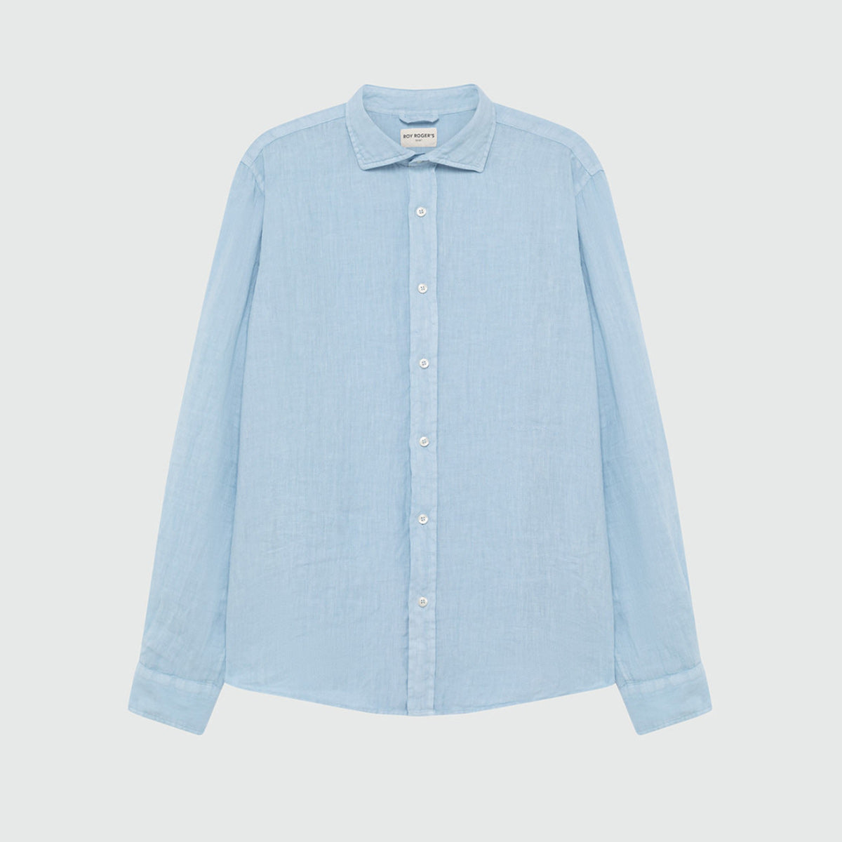Camicia in lino azzurra