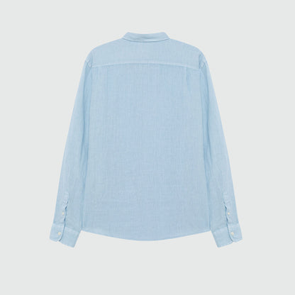 Camicia in lino azzurra