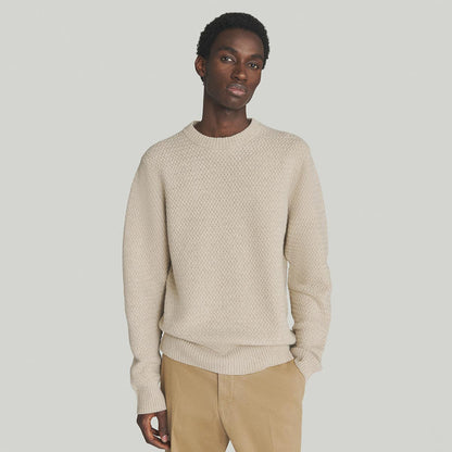 Maglione giro collo in lana e cashmere