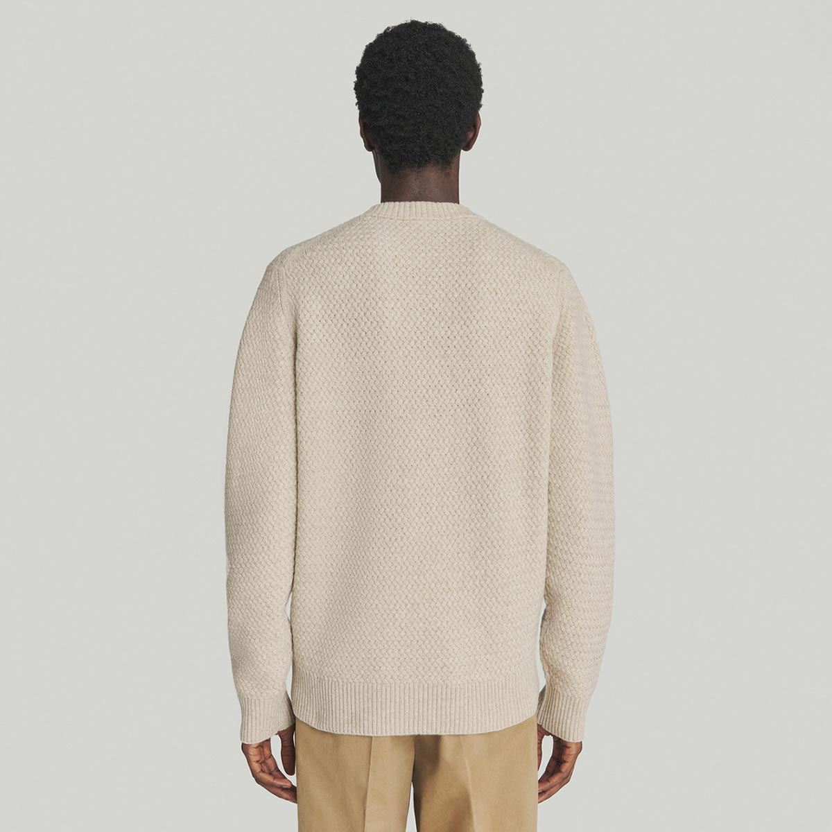 Maglione giro collo in lana e cashmere
