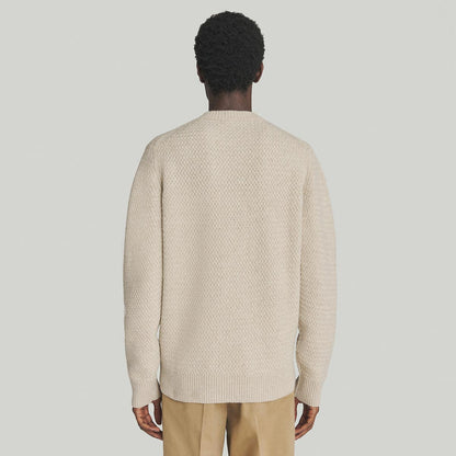 Maglione giro collo in lana e cashmere