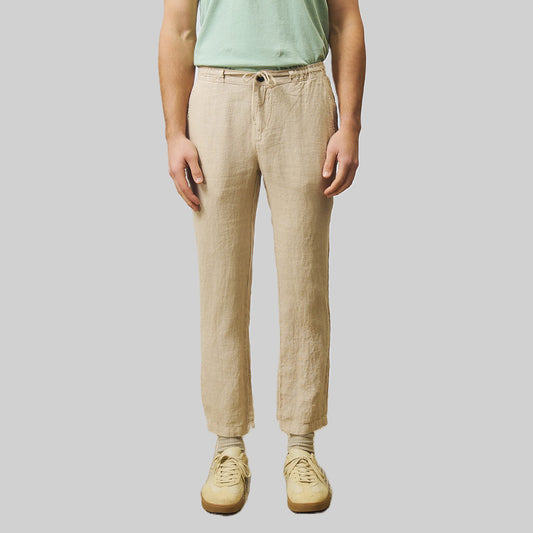 Pantalone lino beige