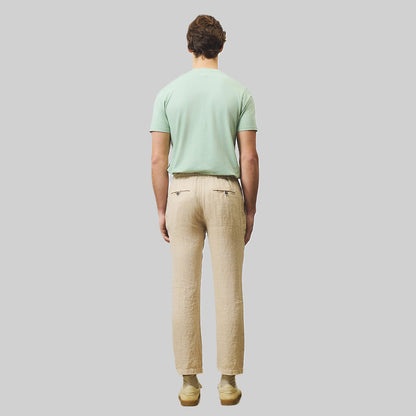Pantalone lino beige