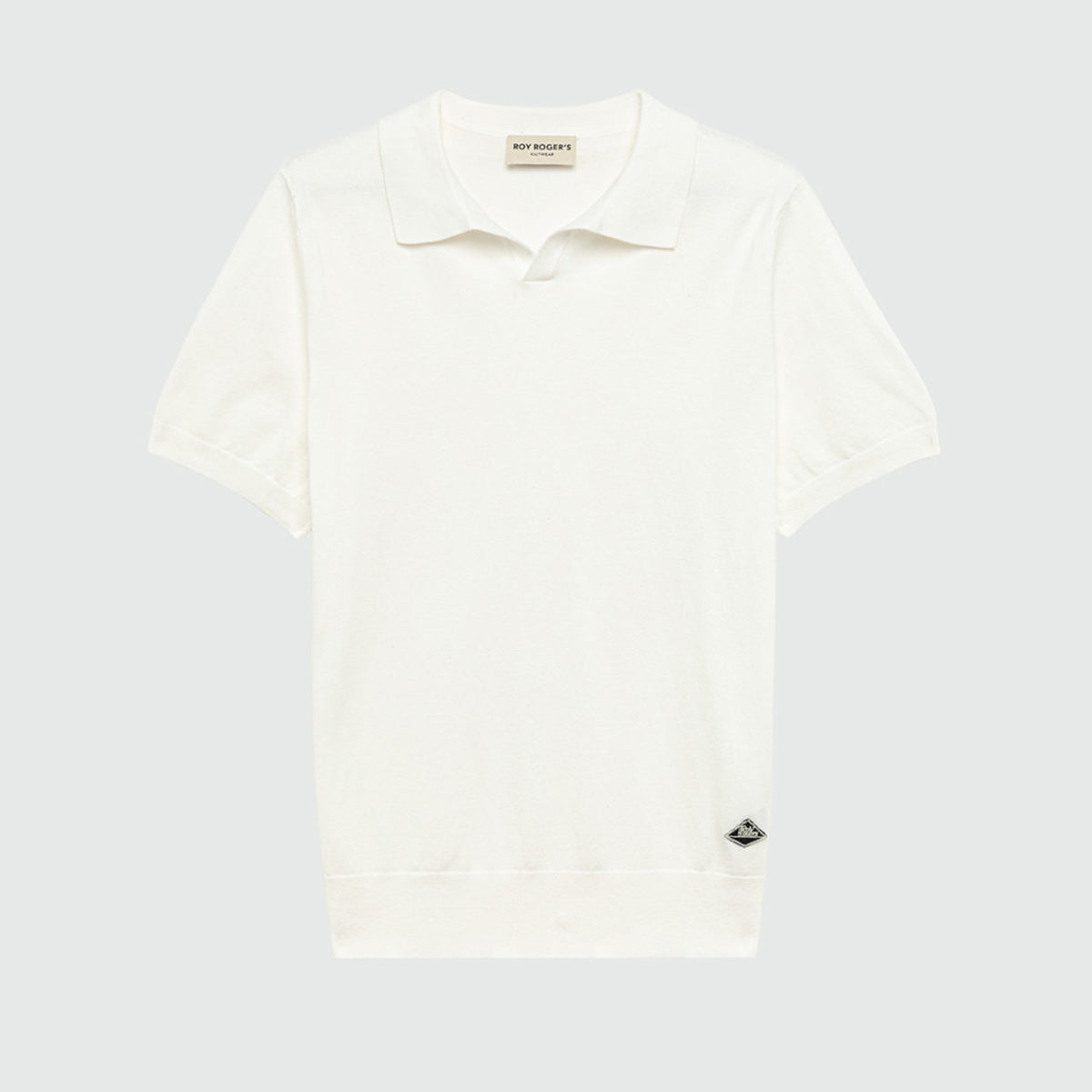Polo in maglia di cotone senza bottoni