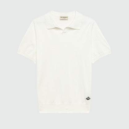 Polo in maglia di cotone senza bottoni