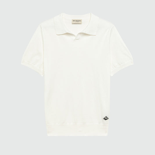 Polo in maglia di cotone senza bottoni