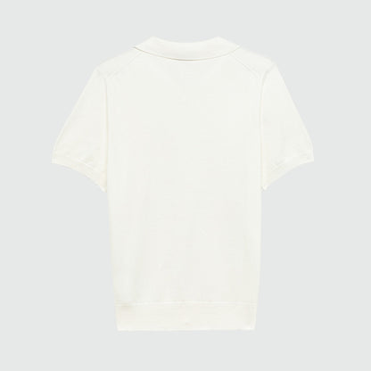 Polo in maglia di cotone senza bottoni